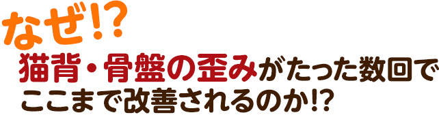 なぜ? 猫背・骨盤の歪みがたった数回でここまで改善されるのか!?
